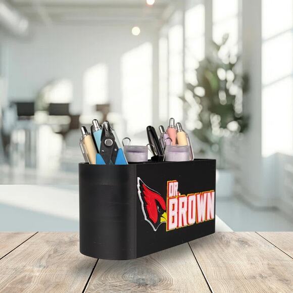 Personalized Arizona Cardinals Desk Organizer, Cardinals Gift - Picture 3 of 10